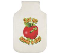 Azeeda 'Caterpillar and Apple' Hot Water Bottle Cover (HW00047239)