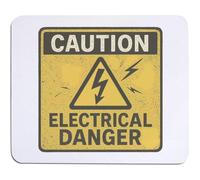 Azeeda 'Caution Electrical Danger' Mouse Mat/Desk Pad (MO00046862)