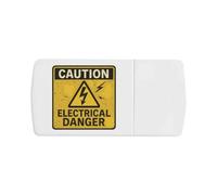 Azeeda 'Caution Electrical Danger' Pill Box with Tablet Splitter (PI00043806)