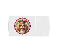 Azeeda 'Cavalier King Charles Court Jester' Pill Box with Tablet Splitter (PI00039766)