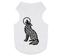 Azeeda 'Celtic Howling Wolf' Pet Dog/Cat T-Shirt, L (PT00159143)