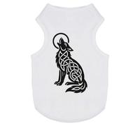 Azeeda 'Celtic Howling Wolf' Pet Dog/Cat T-Shirt, S (PT00159141)