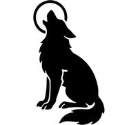 Azeeda 'Celtic Howling Wolf' Reusable Stencil - Durable Decorative Template for Painting and Spraying on Walls, Tiles, Wood, Fabric & Craft Projects - XL (A3) (WS00080271)