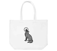 Azeeda 'Celtic Howling Wolf' Tote Shopping Bag For Life (BG00084580)