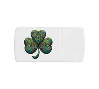 Azeeda 'Celtic Irish Shamrock' Pill Box with Tablet Splitter (PI00039104)