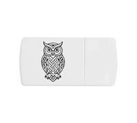 Azeeda 'Celtic Owl' Pill Box with Tablet Splitter (PI00037473)