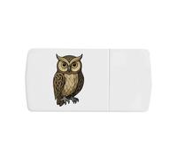 Azeeda 'Celtic Owl' Pill Box with Tablet Splitter (PI00037474)