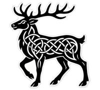 Azeeda 'Celtic Stag' Clear Premium Vinyl Decal Stickers - Waterproof, Durable & Easy to Apply - for Car Bumpers, Windows, Bins & More - XXL (720mm) (DC00162538)