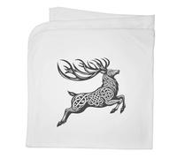 Azeeda 'Celtic Stag Leaping' Cotton Baby Blanket/Shawl (BY00050467)