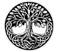 Azeeda 'Celtic Tree of Life' Clear Premium Vinyl Decal Stickers - Waterproof, Durable & Easy to Apply - for Car Bumpers, Windows, Bins & More - XXL (720mm) (DC00162588)