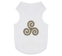 Azeeda 'Celtic Triskelion Triple Spiral Symbol Design' Pet Dog/Cat T-Shirt, M (PT00168678)