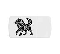 Azeeda 'Celtic Wolf' Pill Box with Tablet Splitter (PI00036187)