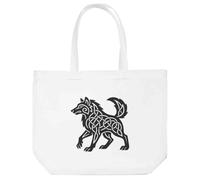 Azeeda 'Celtic Wolf' Tote Shopping Bag For Life (BG00084581)