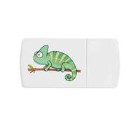 Azeeda 'Chameleon on a Branch' Pill Box with Tablet Splitter (PI00040219)