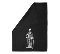 Azeeda 'Charlie Chaplin' Black Cotton Tea Towel/Dish Cloth (TW00040485)