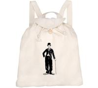 Azeeda 'Charlie Chaplin With Cane' Canvas Rucksack/Backpack (RK00048088)