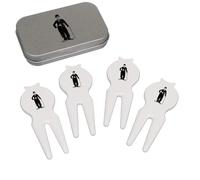 Azeeda 'Charlie Chaplin With Cane' Golf Divot Tool/Repair Fork Gift Set (GO00096238)
