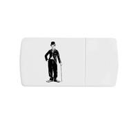 Azeeda 'Charlie Chaplin with Cane' Pill Box with Tablet Splitter (PI00043768)