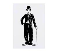 Azeeda 'Charlie Chaplin With Cane' Temporary Tattoo - A6 (TO00103159)
