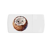 Azeeda 'Cheeky Coconut' Pill Box with Splitter (PI00044934)
