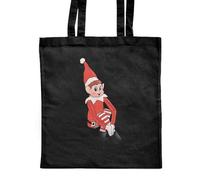 Azeeda 'Cheeky Elf' Classic Black Tote Shopper Bag (ZB00020157)