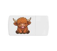 Azeeda 'Cheeky Highland Cow' Pill Box with Splitter (PI00045092)