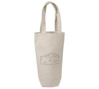 Azeeda 'Cheese Outline' Wine Bottle Bag - Natural (BL00051236)