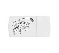 Azeeda 'Cheesy Pizza' Pill Box with Tablet Splitter (PI00035341)