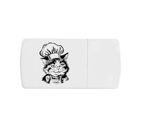 Azeeda 'Chef Cat' Pill Box with Tablet Splitter (PI00038982)