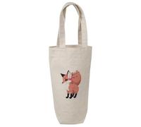 Azeeda 'Cherry Blossom Fox' Cotton Wine Bottle Gift/Travel Bag (BL00048867)