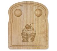 Azeeda 'Cherry Cupcake' Wooden Breakfast Board (WB00101232)