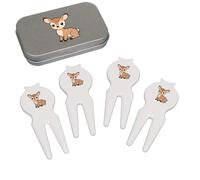 Azeeda 'Chibi Baby Deer' Golf Divot Tool/Repair Fork Gift Set (GO00091236)