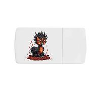 Azeeda 'Chibi Dark Phoenix on Bed of Roses' Pill Box with Tablet Splitter (PI00041385)