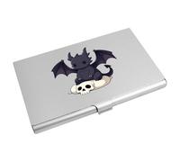 Azeeda 'Chibi Dragon on Skull Pillow' Business Card Holder/Credit Card Wallet (CH00053640)