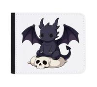 Azeeda 'Chibi Dragon on Skull Pillow' Wallet (WL00036253)