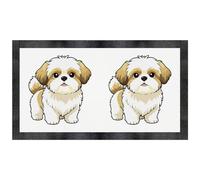 Azeeda 'Chibi Shih Tzu' Pet Feeding Mat (PM00035935)