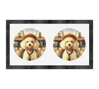 Azeeda 'Chic French Poodle' Pet Feeding Mat (PM00031945)