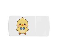 Azeeda 'Chick Wearing Bow Tie' Pill Box with Tablet Splitter (PI00042002)
