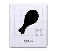 Azeeda 'Chicken Drumstick Food Silhouette' Sliding Puzzle (PZ00040127)