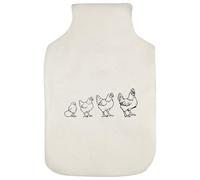 Azeeda 'Chicken Growth Phases' Hot Water Bottle Cover (HW00045733)