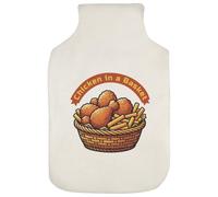 Azeeda 'Chicken in A Basket' Hot Water Bottle Cover (HW00052728)