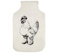 Azeeda 'Chicken in Boots' Hot Water Bottle Cover (HW00053048)