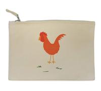 Azeeda 'Chicken On The Prowl' Canvas Clutch Bag/Accessory Case (CL00054700)