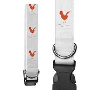 Azeeda 'Chicken On The Prowl' Dog Collar - White, L (PR00085658)