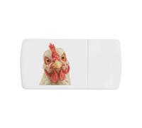 Azeeda 'Chicken Portrait' Pill Box with Tablet Splitter (PI00045297)