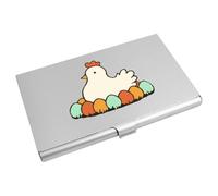Azeeda 'Chicken with Easter Eggs' Business Card Holder/Credit Card Wallet (CH00048935)