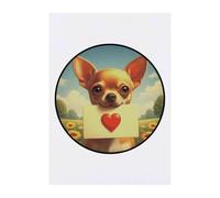 Azeeda 'Chihuahua Love Note' Temporary Tattoo - Water Resistant, Skin-Safe, Non-Toxic Transfer (TO00083953)