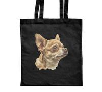 Azeeda 'Chihuahua Portrait Side View' Classic Black Tote Shopper Bag (ZB00026152)
