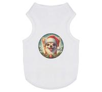 Azeeda 'Chihuahua Wearing a Santa Hat' Pet Dog/Cat T-Shirt, S (PT00169277)