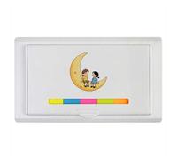 Azeeda 'Children on Crescent Moon' Sticky Note Ruler Pad (ST00044400)